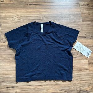 NWT Lululemon Swiftly Pointelle Cropped Short Sleeve Size 10